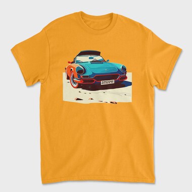 Bauhaus Inspired Classic Sports Car, Tricou Barbati (Unisex)