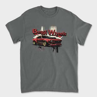 Beast on Wheels Muscle Car, Tricou Barbati (Unisex)