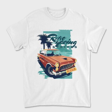 Tricou Barbati (Unisex), Classic Car Beach Trees