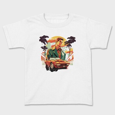 Tricou Copii, Classic Car Convertible Man Trees