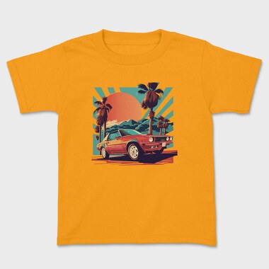 Classic Car Convertible With Scenic, Tricou Copii