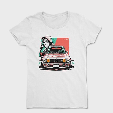 Classic Car Frontal Perspective, Tricou Femei