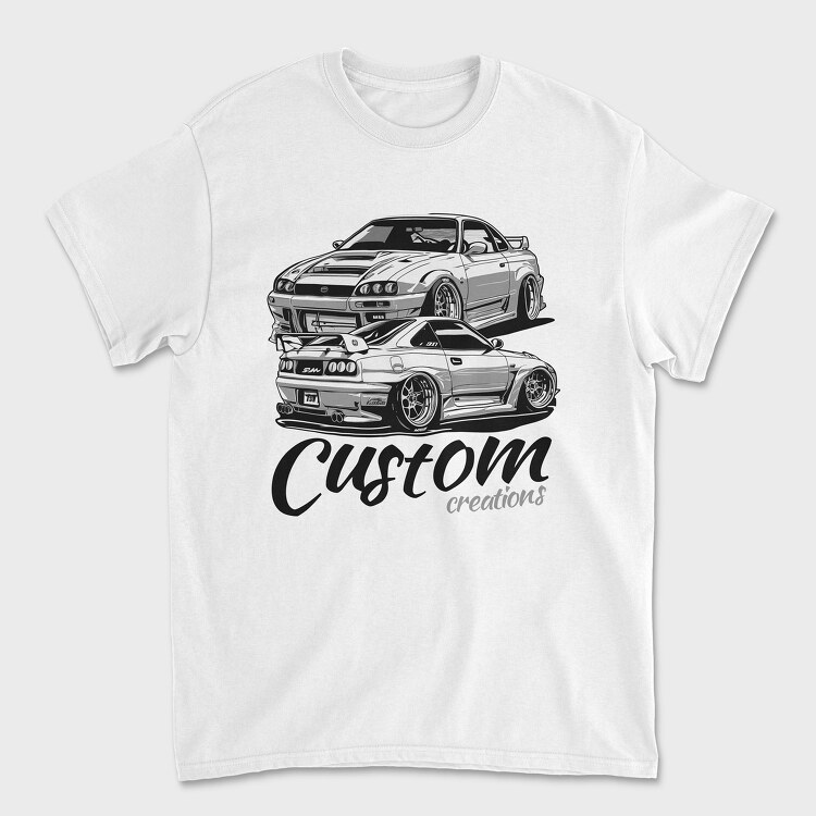 Customized Car Different Views, Tricou Barbati (Unisex)