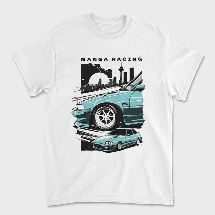 Tricou Barbati (Unisex), Drifting Japanese Cars Customized Moon City