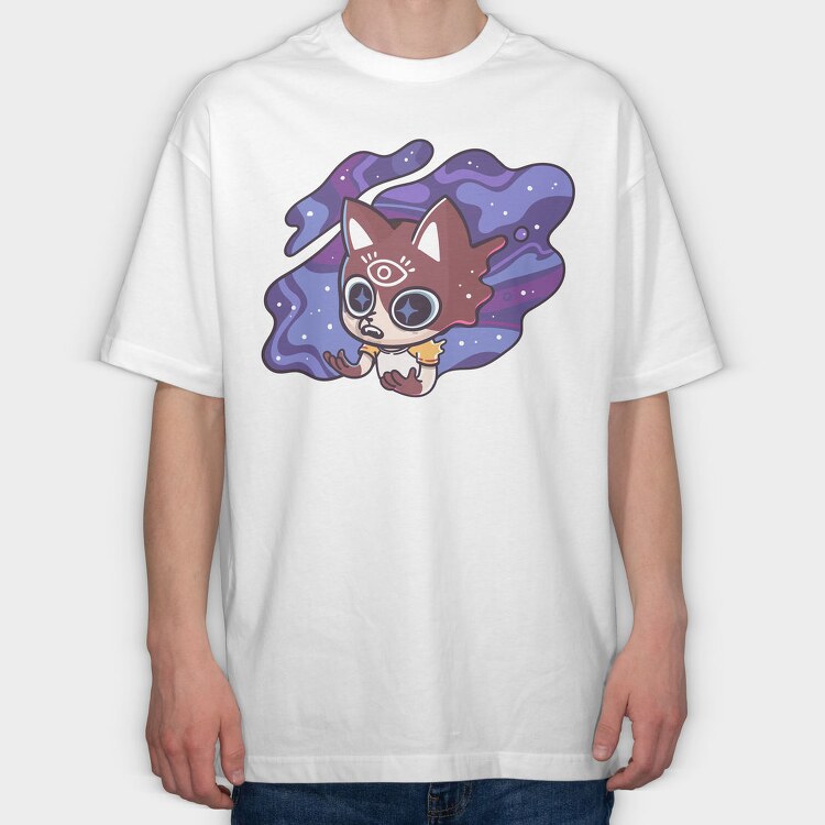 Galactic Feline Rebellion, Tricou Oversize Barbati (Unisex)