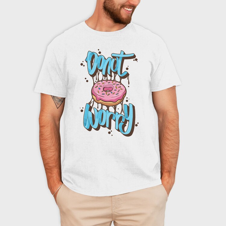 Donut Worry Be Happy, Tricou Barbati (Unisex)