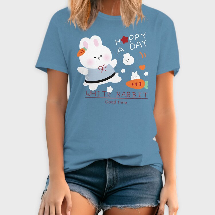 Happy Rabbit Carrot, Tricou Barbati (Unisex)
