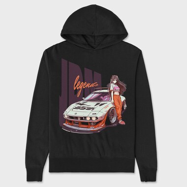 Personalized Car Girl Sleeve, Hanorac Oversize Barbati (Unisex)