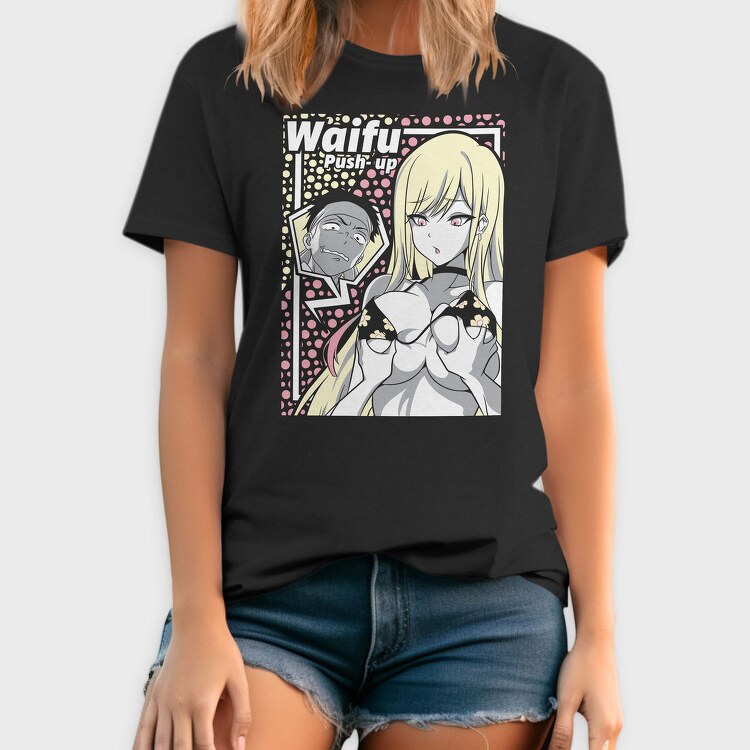 Waifu Push-Up Revolution, Tricou Barbati (Unisex)