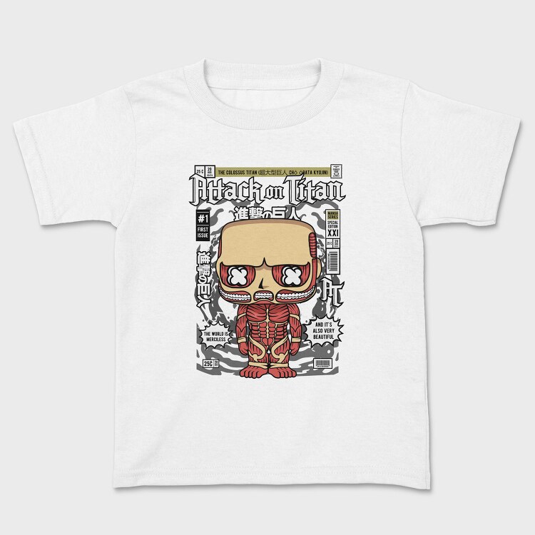 Attack Titan Pop Art, Tricou Copii
