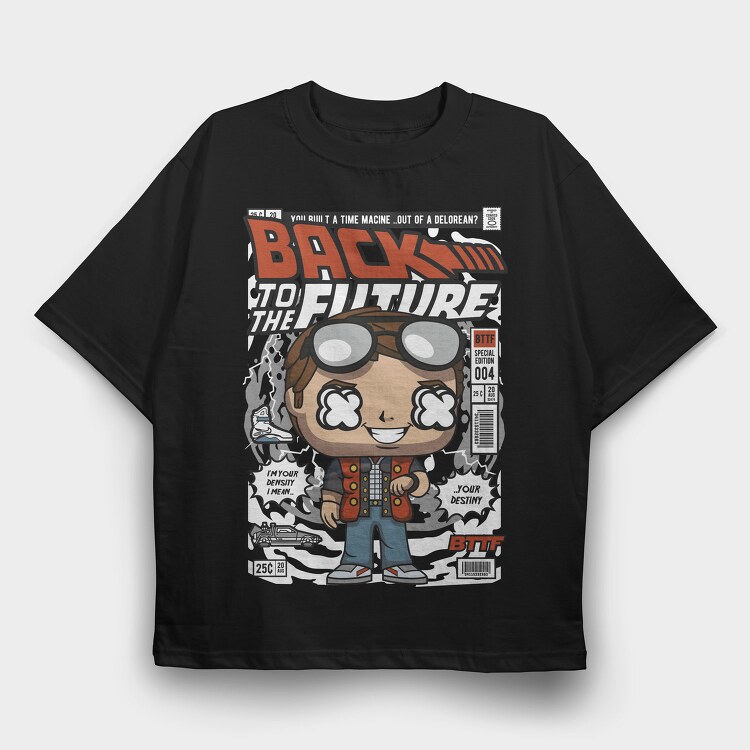 Back To The Future Funko, Tricou Oversize Barbati (Unisex)
