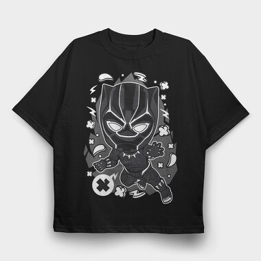 Black Panther Burst, Tricou Oversize Barbati (Unisex)