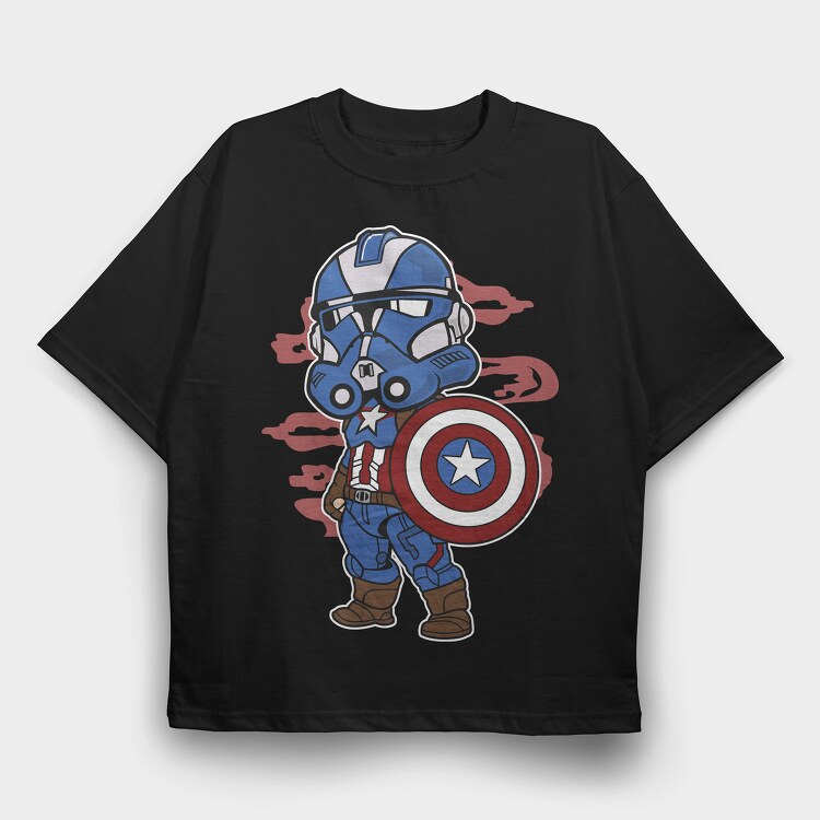Captain America Stormtrooper, Tricou Oversize Barbati (Unisex)