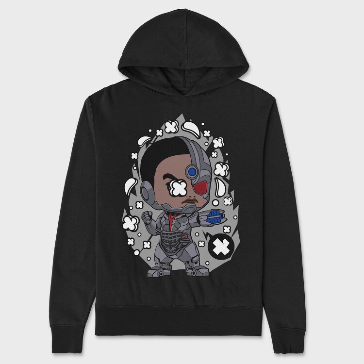Cyberpunk Chibi, Hanorac Oversize Barbati (Unisex)