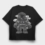 Cyberpunk Warrior 1, Tricou Oversize Barbati (Unisex)