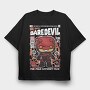 Daredevil Comic Chibi, Tricou Oversize Barbati (Unisex)