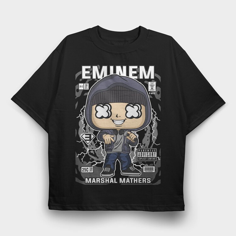 Eminem Pop Vinyl, Tricou Oversize Barbati (Unisex)