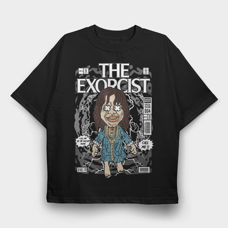 Exorcist Comic Horror, Tricou Oversize Barbati (Unisex)