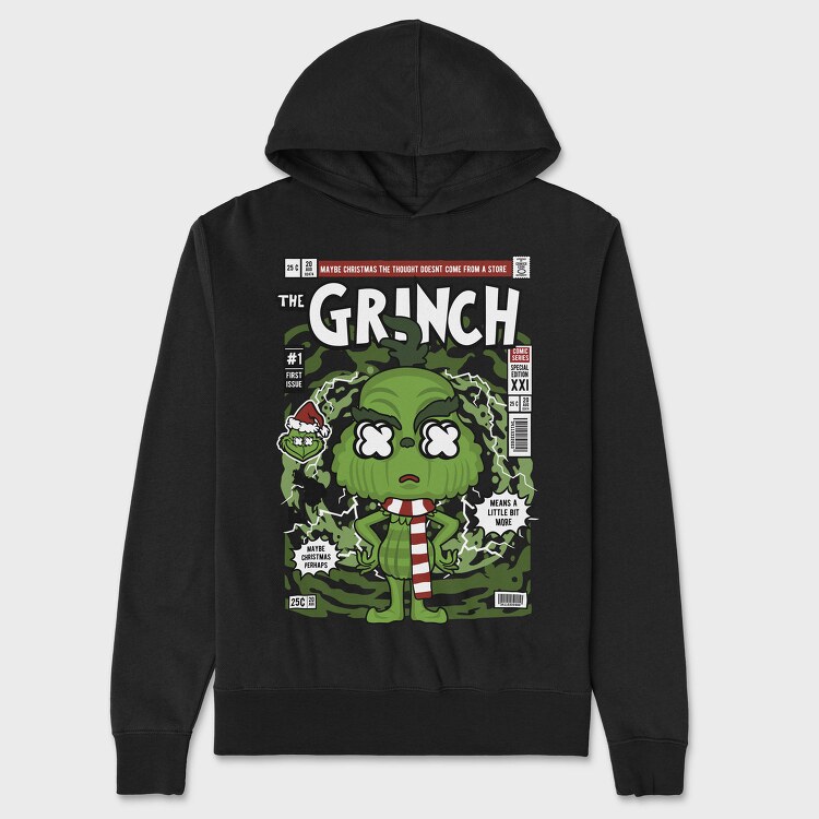 Grinchmas Comic Drop, Hanorac Oversize Barbati (Unisex)