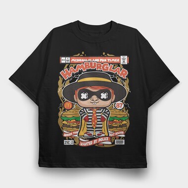 Hamburger Thief, Tricou Oversize Barbati (Unisex)