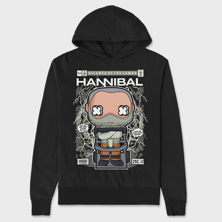 Hannibal Pop Art Comic, Hanorac Oversize Barbati (Unisex)