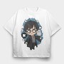 Harry Potter Chibi Magic, Tricou Oversize Barbati (Unisex)
