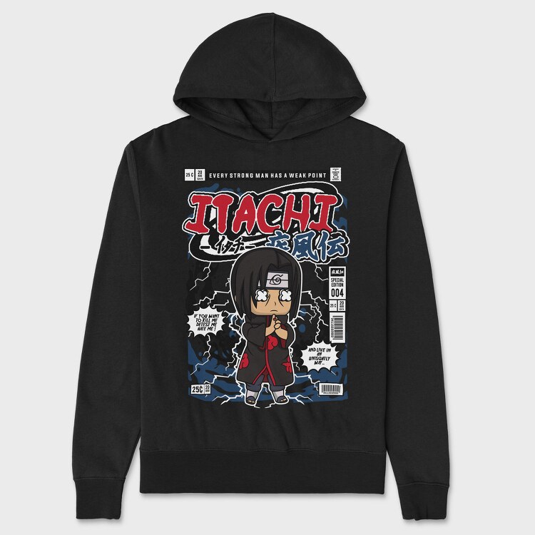 Itachi Chibi Rebellion, Hanorac Oversize Barbati (Unisex)