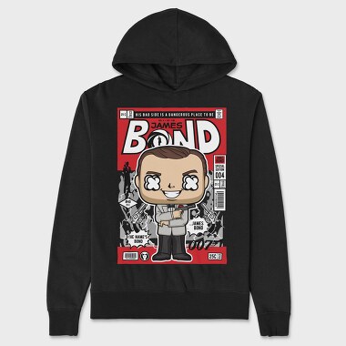 James Bond Comic Pop, Hanorac Oversize Barbati (Unisex)