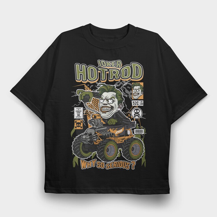 Joker Monster Truck, Tricou Oversize Barbati (Unisex)