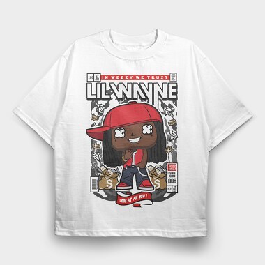 Lil Wayne Streetwear, Tricou Oversize Barbati (Unisex)