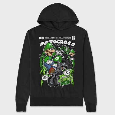 Luigi Motocross Adventure, Hanorac Oversize Barbati (Unisex)