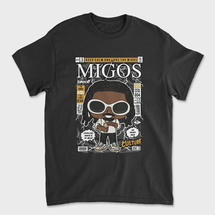 Migos Comic Culture, Tricou Barbati (Unisex)