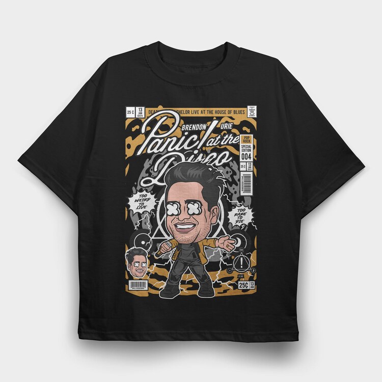 Panic At The Disco Comic, Tricou Oversize Barbati (Unisex)
