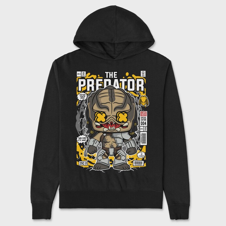 Predator X Comic Chibi, Hanorac Oversize Barbati (Unisex)