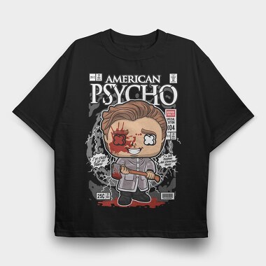 Psycho Horror Chibi, Tricou Oversize Barbati (Unisex)