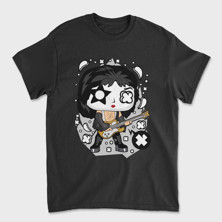 Rockstar Guitar Chibi, Tricou Barbati (Unisex)