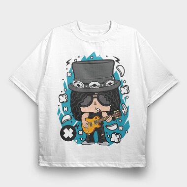 Rockstar Guitar Hero 1, Tricou Oversize Barbati (Unisex)