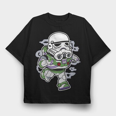 Space Trooper Buddy, Tricou Oversize Barbati (Unisex)