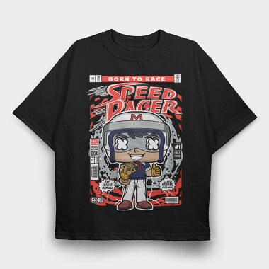 Speed Racer Comic, Tricou Oversize Barbati (Unisex)