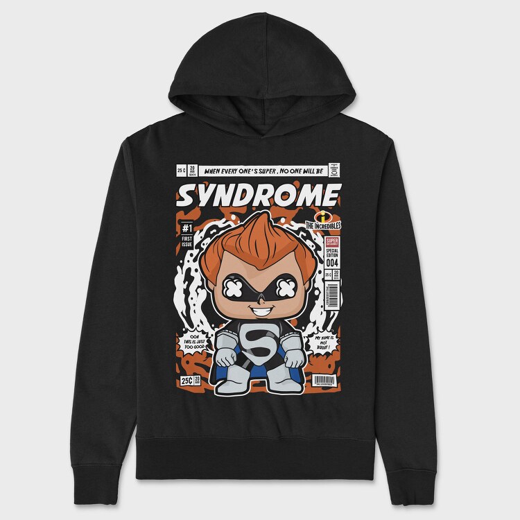 Superhero Chibi Comic, Hanorac Oversize Barbati (Unisex)