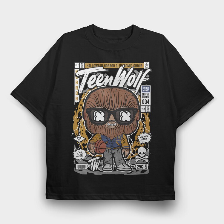 Teen Wolf Horror Comic, Tricou Oversize Barbati (Unisex)