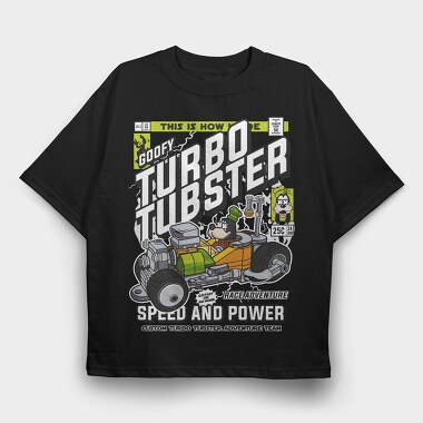 Turbo Tubster Speed, Tricou Oversize Barbati (Unisex)