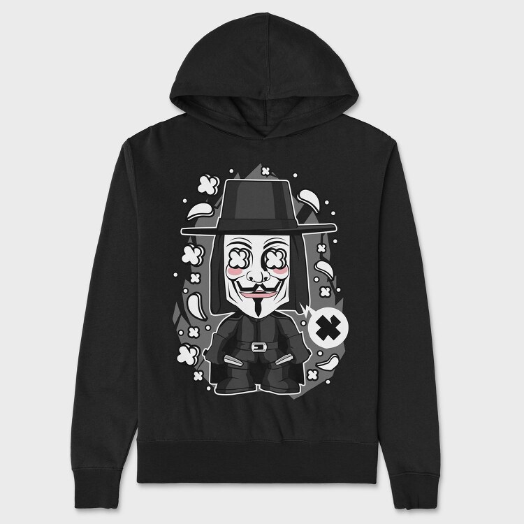 V For Vendetta, Hanorac Oversize Barbati (Unisex)