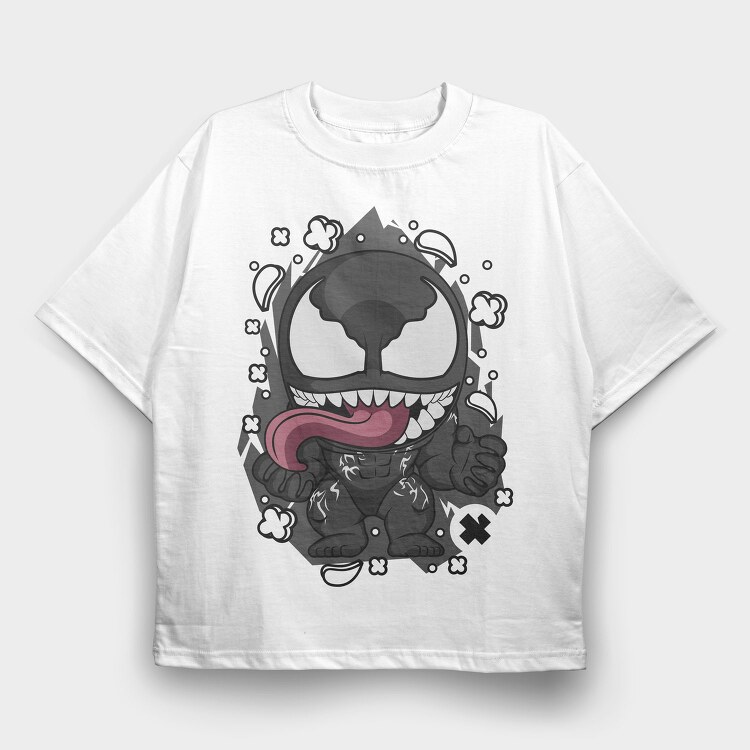 Venomous Tongue Monster, Tricou Oversize Barbati (Unisex)