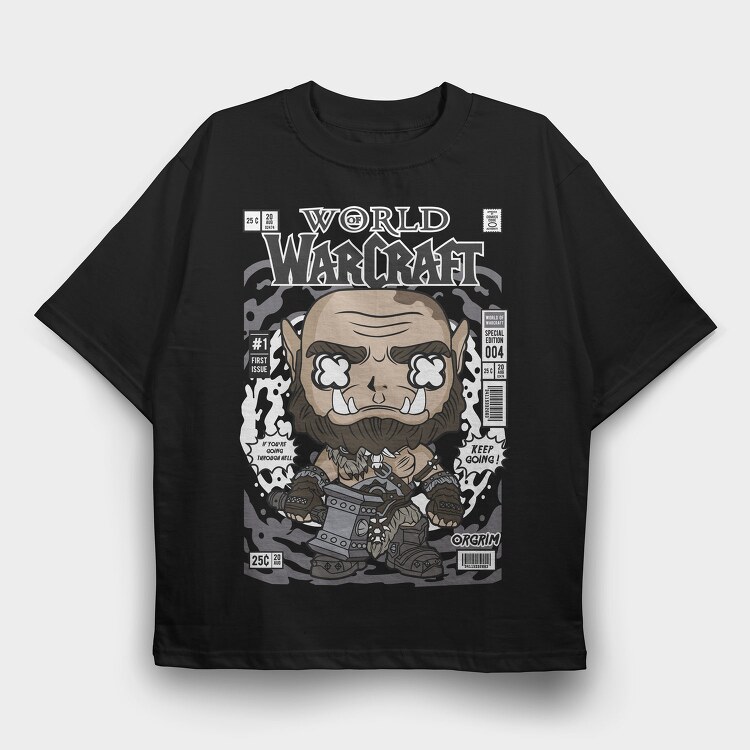 Warcraft Beast, Tricou Oversize Barbati (Unisex)