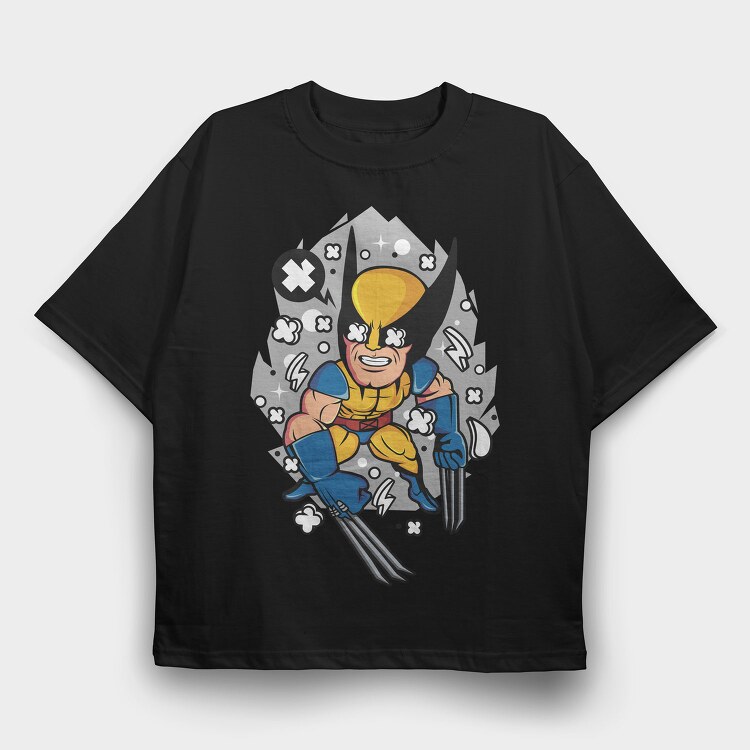 Wolverine Thunder Strike, Tricou Oversize Barbati (Unisex)