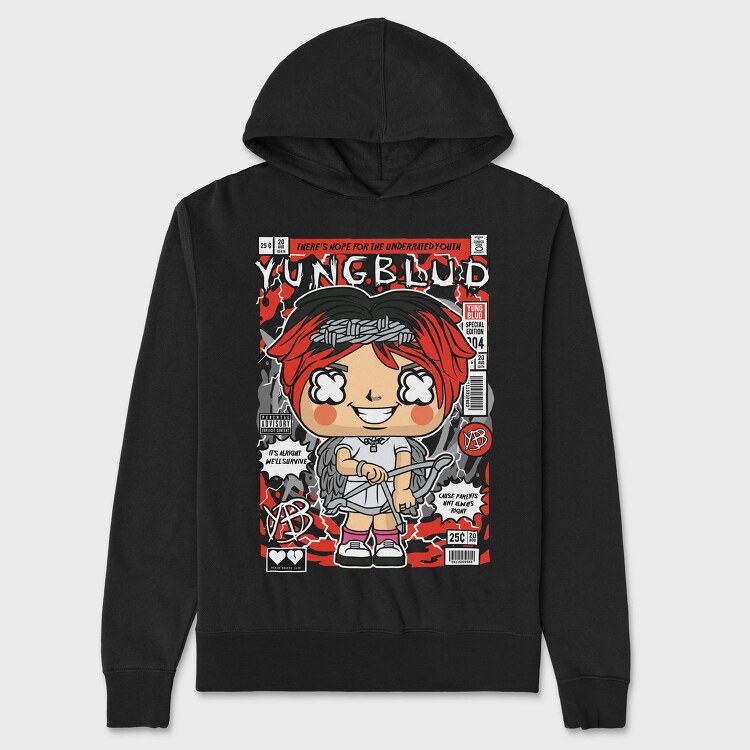 Yungblud Comic Pop Art, Hanorac Oversize Barbati (Unisex)