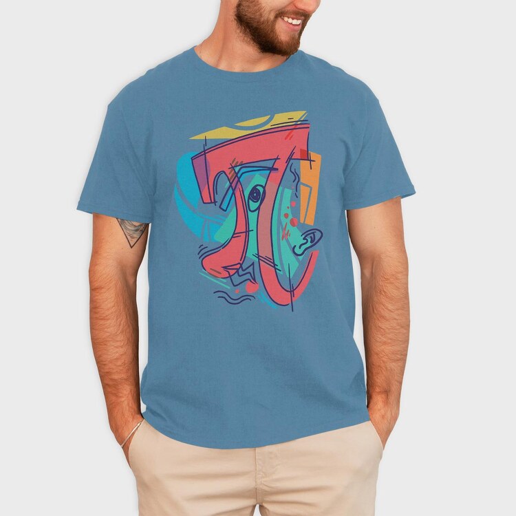 Cubist Pi, Tricou Barbati (Unisex)