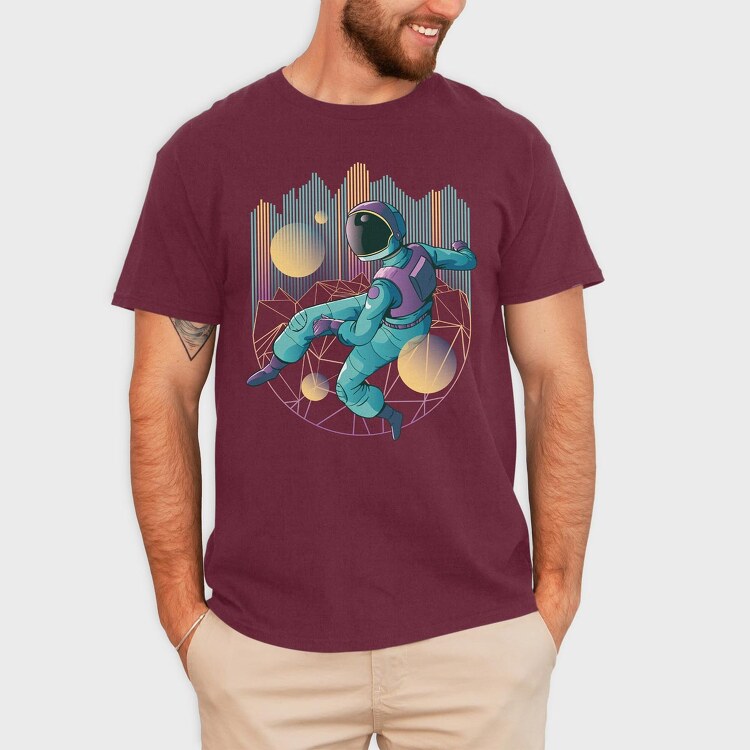Techno Astronaut, Tricou Barbati (Unisex)
