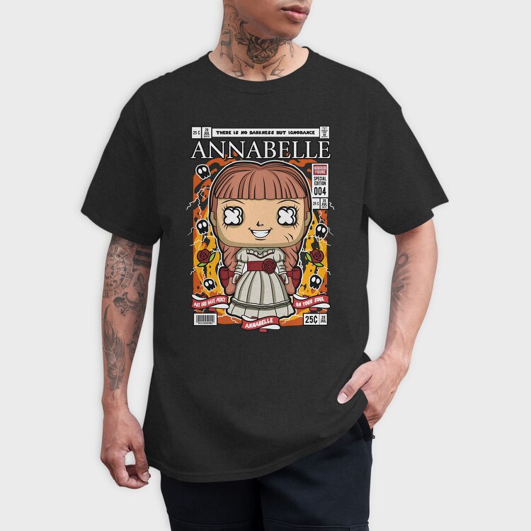 Annabelle Horror Pop Art, Tricou Barbati (Unisex)